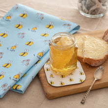 Load image into Gallery viewer, Cute Blue Bee Apron-Adult. 100% Cotton & Made In The UK.