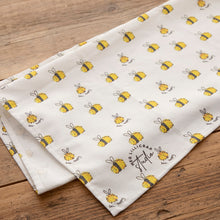 Load image into Gallery viewer, Cute Bee Tea Towel. 100% Cotton & Made In The UK.