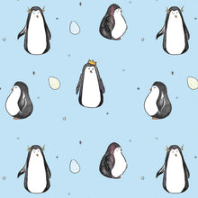 Load image into Gallery viewer, Cute Blue Penguin Tea Towel. 100% Cotton & Made In The UK.