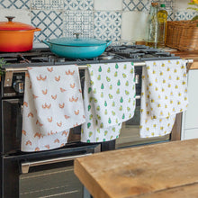 Load image into Gallery viewer, Chicken Tea Towel. 100% Cotton & Made In The UK.