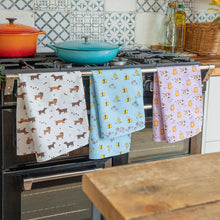 Load image into Gallery viewer, Sausage Dog/ Dachshund Tea Towel. 100% Cotton & Made In The UK.